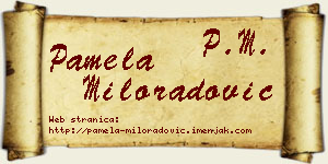 Pamela Miloradović vizit kartica
